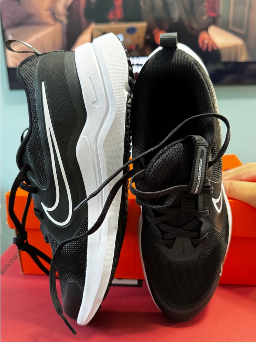 Nike Kids Black and White Athletic Sneakers